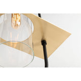 Smyth 1-Light Dark Bronze & Brushed Brass Wall Sconce
