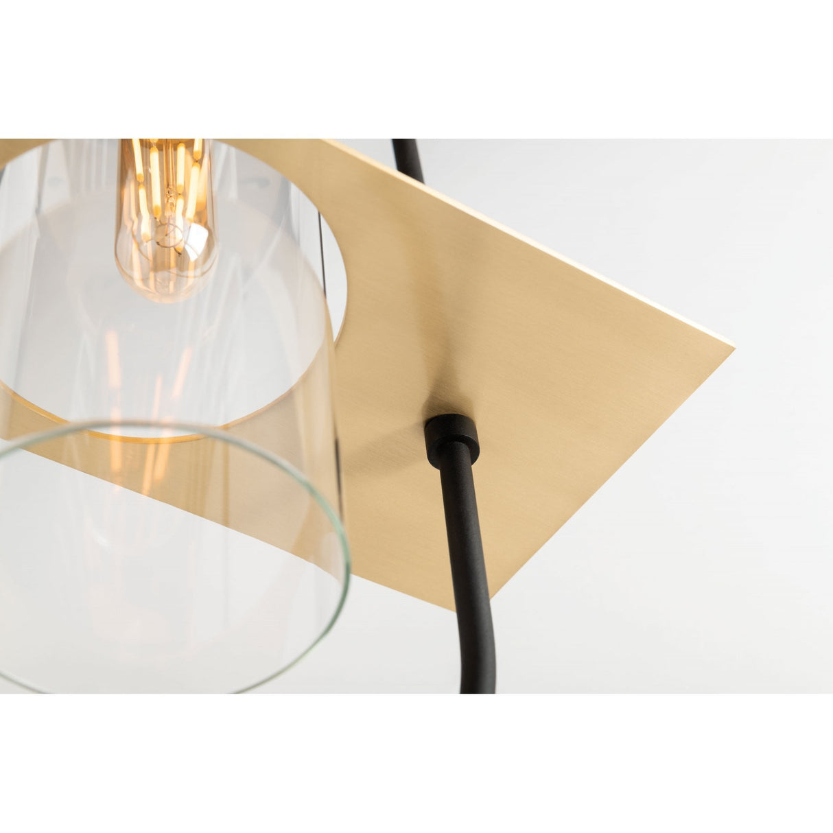 Smyth 1-Light Dark Bronze & Brushed Brass Wall Sconce