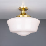 Antique Brass Schoolhouse Ceiling Light Fixture GL041