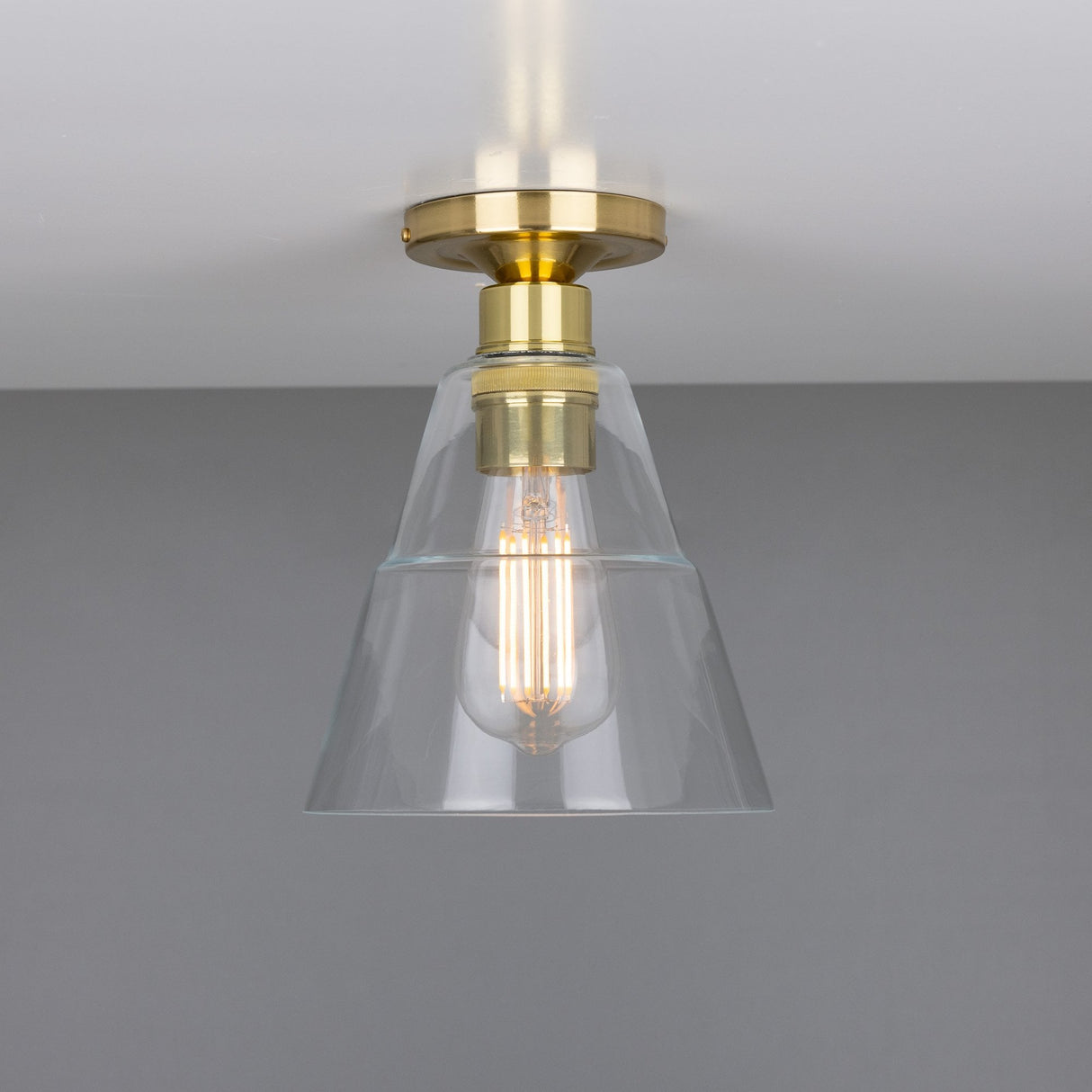 Antique Brass Rigale Flush Mount Ceiling Light