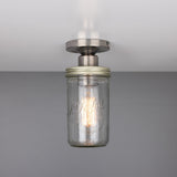 Antique Brass Jam Jar Ceiling Light Fixture