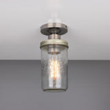 Antique Brass Jam Jar Ceiling Light Fixture