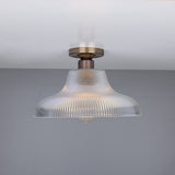 Mono 30cm Antique Brass Railway Flush Light Fixture