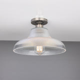 Mono 30cm Antique Brass Railway Flush Light Fixture