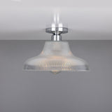 Mono 30cm Antique Brass Railway Flush Light Fixture