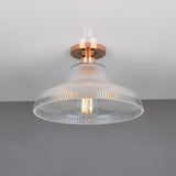 Mono 30cm Antique Brass Railway Flush Light Fixture