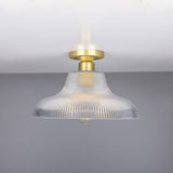 Mono 30cm Antique Brass Railway Flush Light Fixture