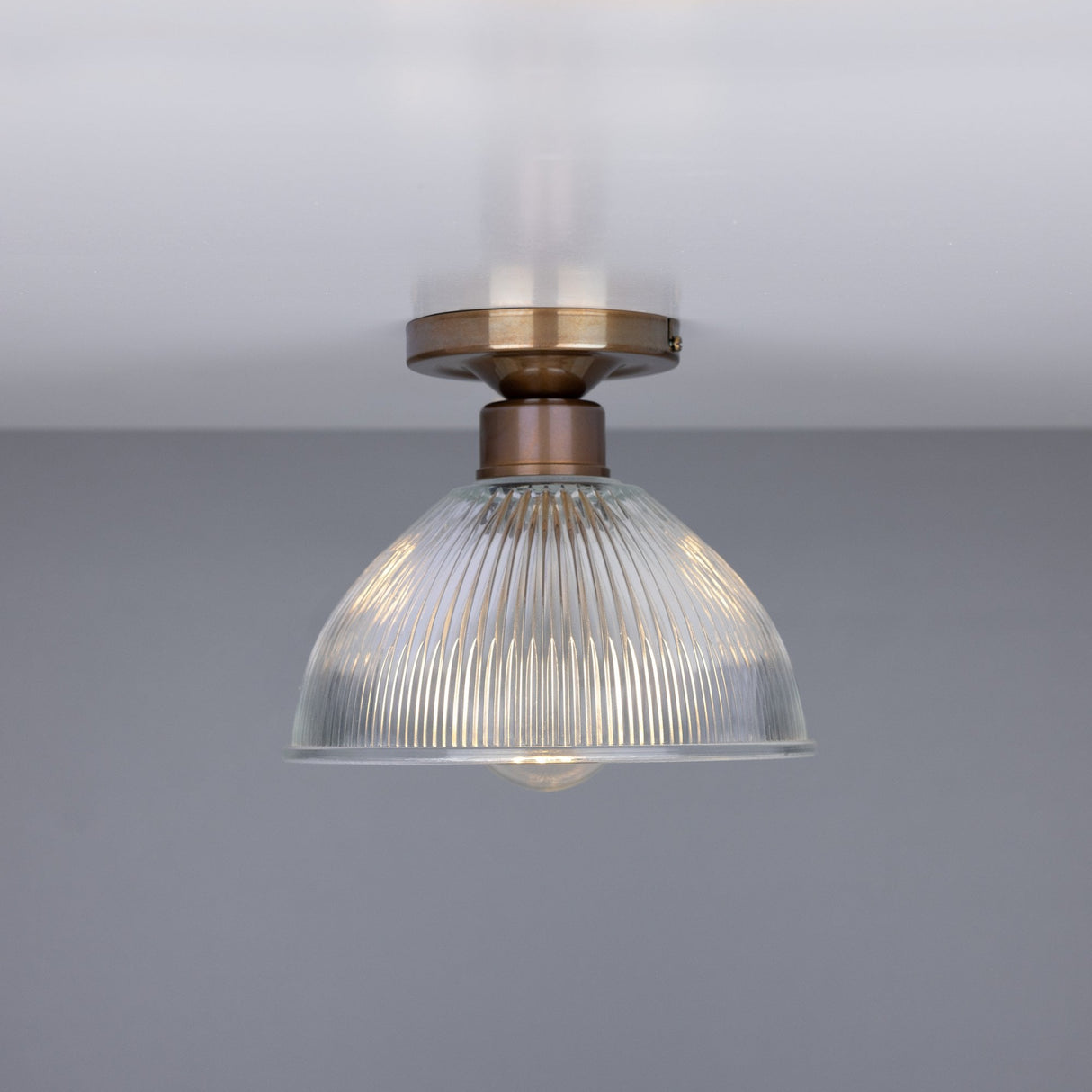 Erbil Antique Brass Prismatic Ceiling Light Fixture