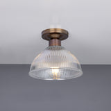 Erbil Antique Brass Prismatic Ceiling Light Fixture