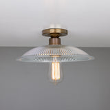 Antique Brass Calix Flush Mount Ceiling Light Fixture