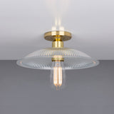 Antique Brass Calix Flush Mount Ceiling Light Fixture