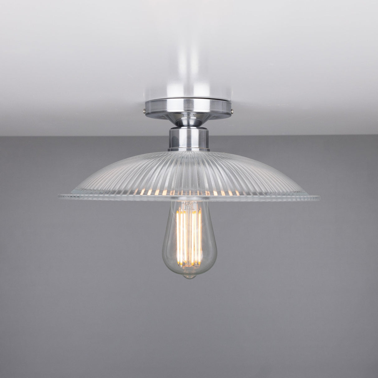 Antique Brass Calix Flush Mount Ceiling Light Fixture