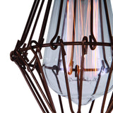 Apoch Antique Brass & Bronze Flush Cage Ceiling Light