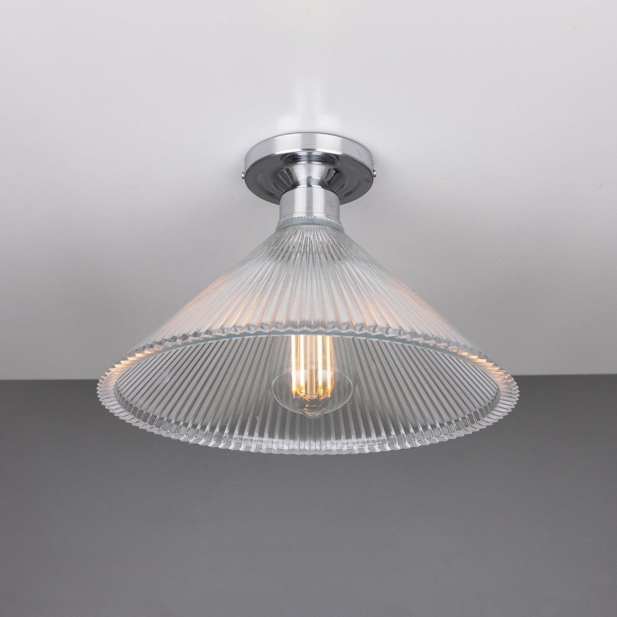 Hanoi Vintage Antique Brass Flush Ceiling Light Fixture