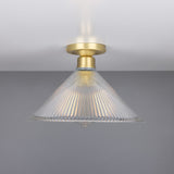 Hanoi Vintage Antique Brass Flush Ceiling Light Fixture
