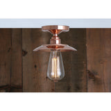 Industrial Chic Copper Ceiling Light Fixture