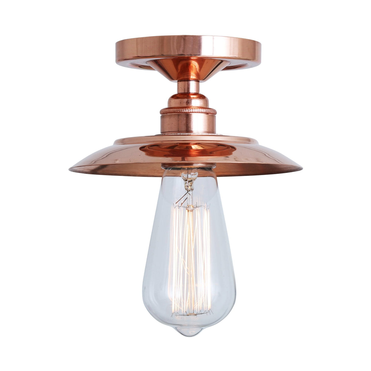 Industrial Chic Copper Ceiling Light Fixture