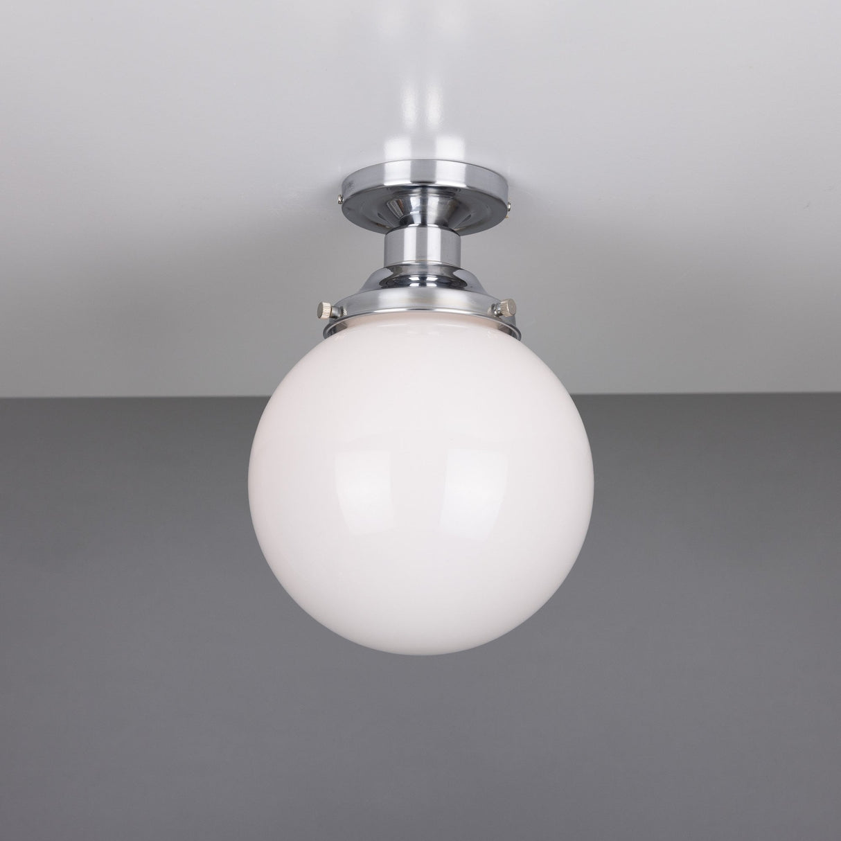 Yerevan 20cm Globe Ceiling Light Fixture, Antique Brass Finish