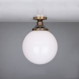 Yerevan 25cm Antique Brass Globe Ceiling Light Fitting
