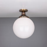 Yerevan 25cm Antique Brass Globe Ceiling Light Fitting