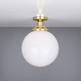Yerevan 25cm Antique Brass Globe Ceiling Light Fitting