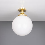 Yerevan 25cm Antique Brass Globe Ceiling Light Fitting