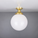 Yerevan 25cm Antique Brass Globe Ceiling Light Fitting