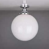 Yerevan 30cm Brass and Opal Glass Globe Ceiling Light