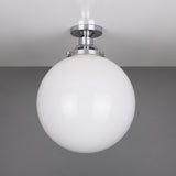 Yerevan 30cm Brass and Opal Glass Globe Ceiling Light