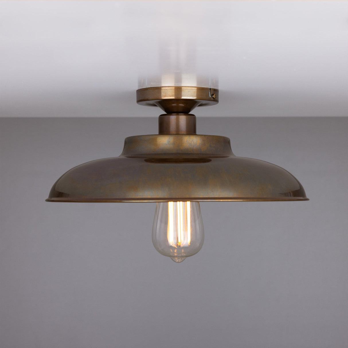 Antique Brass Telal Industrial Ceiling Light Fixture