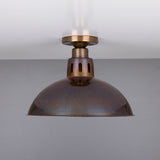 Vintage Parisian Brass Ceiling Light Fixture, Antique Finish