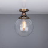 Riad Antique Brass 20cm Globe Ceiling Light Fixture