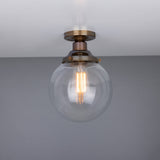Riad Antique Brass 20cm Globe Ceiling Light Fixture