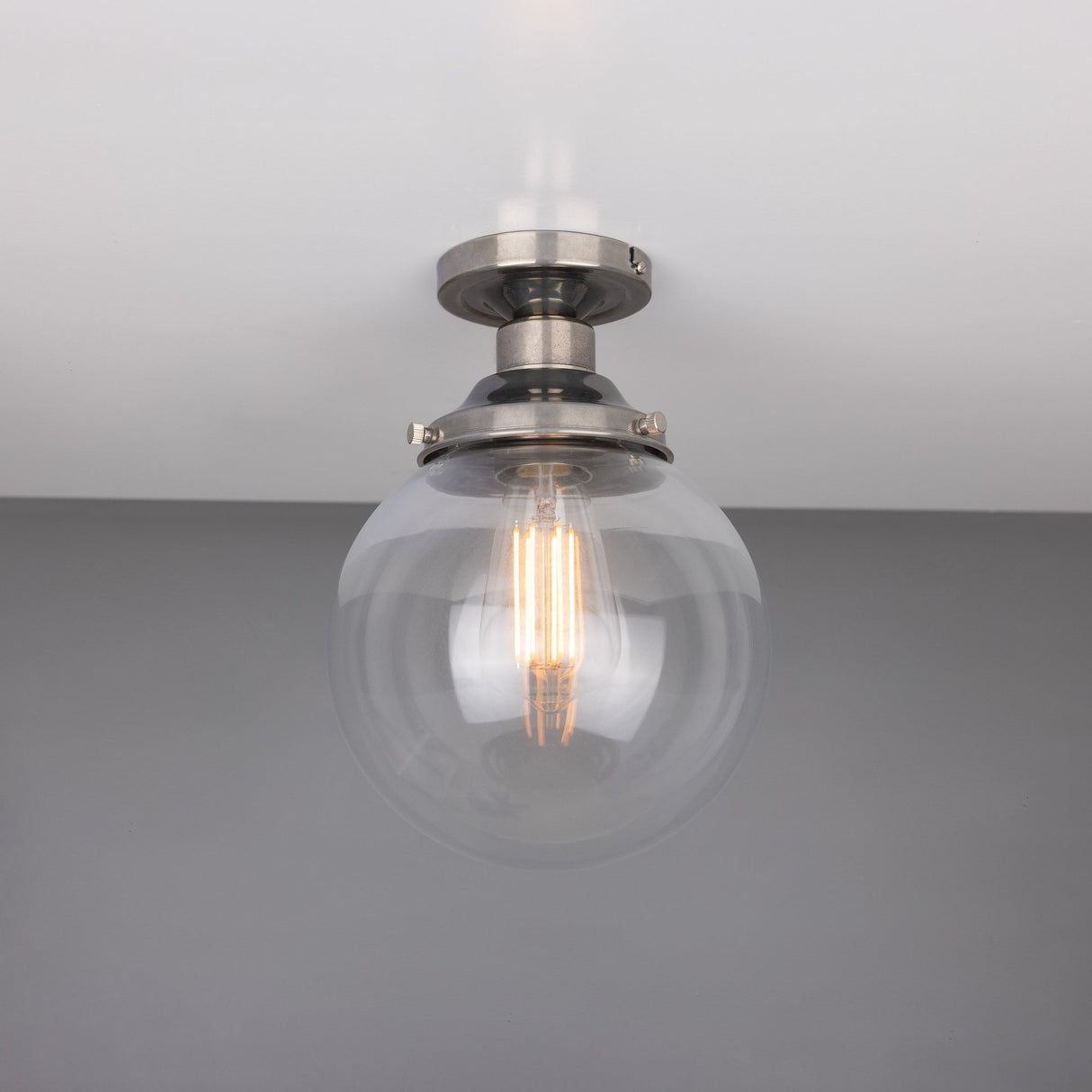 Riad Antique Brass 20cm Globe Ceiling Light Fixture
