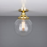 Riad Antique Brass 20cm Globe Ceiling Light Fixture