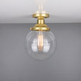 Riad Antique Brass 20cm Globe Ceiling Light Fixture