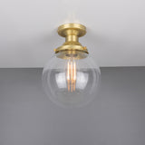 Riad Antique Brass 20cm Globe Ceiling Light Fixture