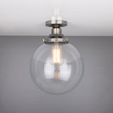 Antique Brass Globe Ceiling Light by Riad - 25cm Diameter