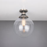 Antique Brass Globe Ceiling Light by Riad - 25cm Diameter