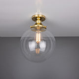 Antique Brass Globe Ceiling Light by Riad - 25cm Diameter