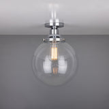 Antique Brass Globe Ceiling Light by Riad - 25cm Diameter