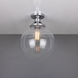 Antique Brass Globe Ceiling Light by Riad - 25cm Diameter