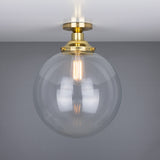 Riad Antique Brass Globe Ceiling Light Fixture, 30cm
