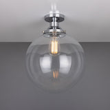 Riad Antique Brass Globe Ceiling Light Fixture, 30cm