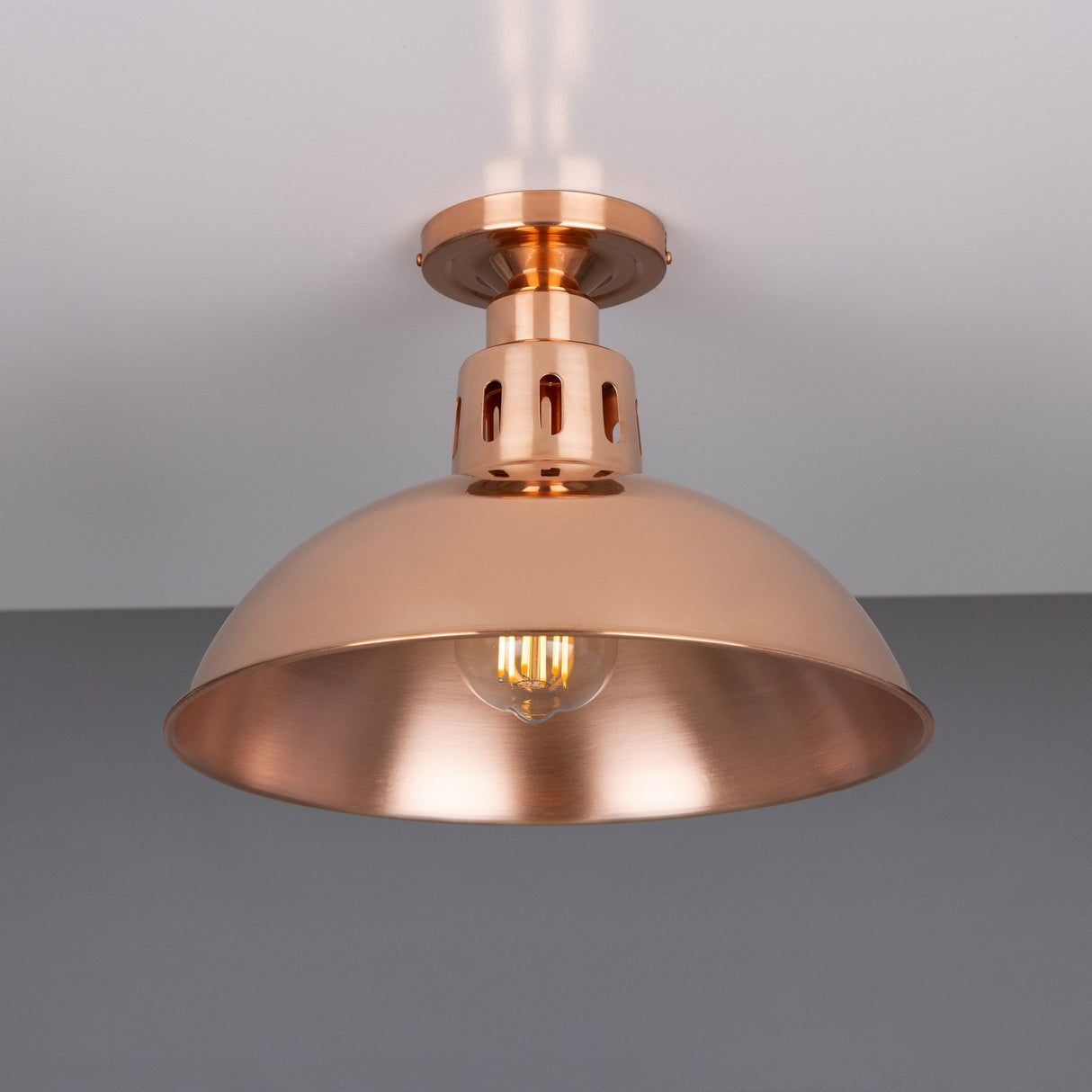 Berlin Vintage Ceiling Light, Polished Copper Finish
