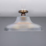 Antique Brass Railway Ceiling Light Fixture, 40cm