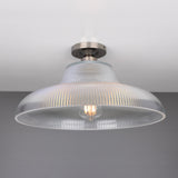 Antique Brass Railway Ceiling Light Fixture, 40cm