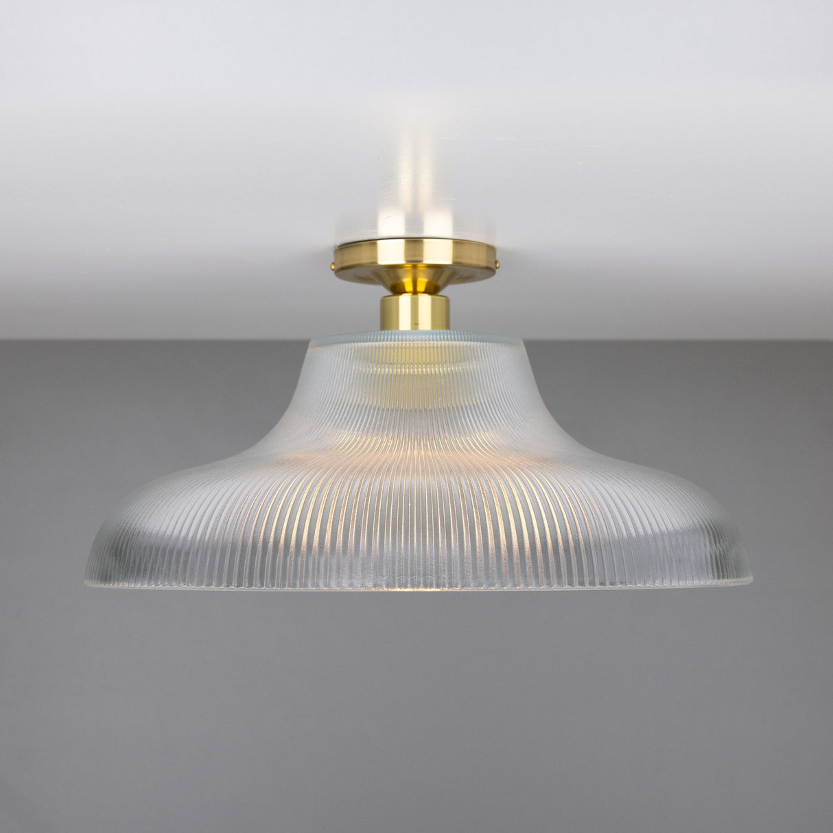 Antique Brass Railway Ceiling Light Fixture, 40cm