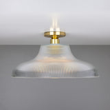 Antique Brass Railway Ceiling Light Fixture, 40cm