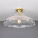 Antique Brass Railway Ceiling Light Fixture, 40cm